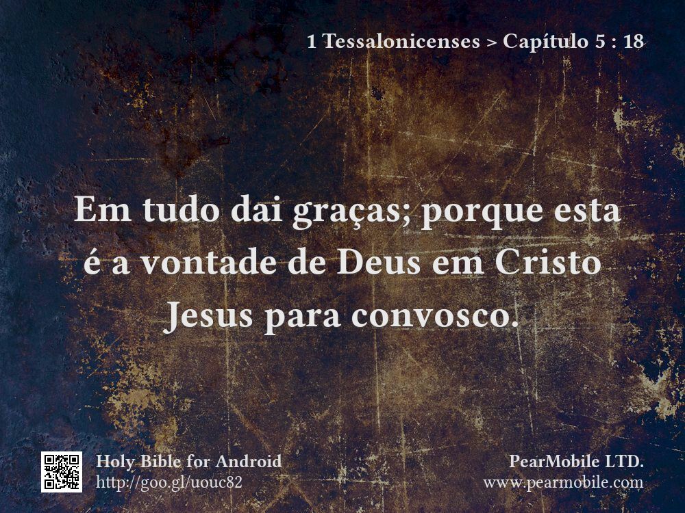 1 Tessalonicenses, Capítulo 5:18